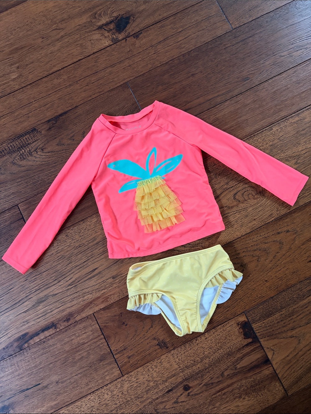 3 for $21 💜 Rash Guard Pineapple Swim Set